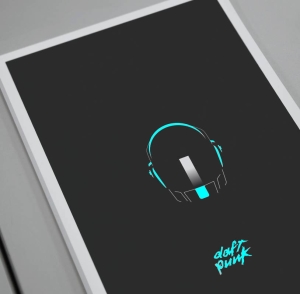 Daft punk lighted laptop