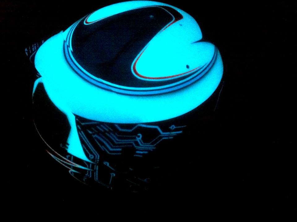 helmet F1 helectroluminescent