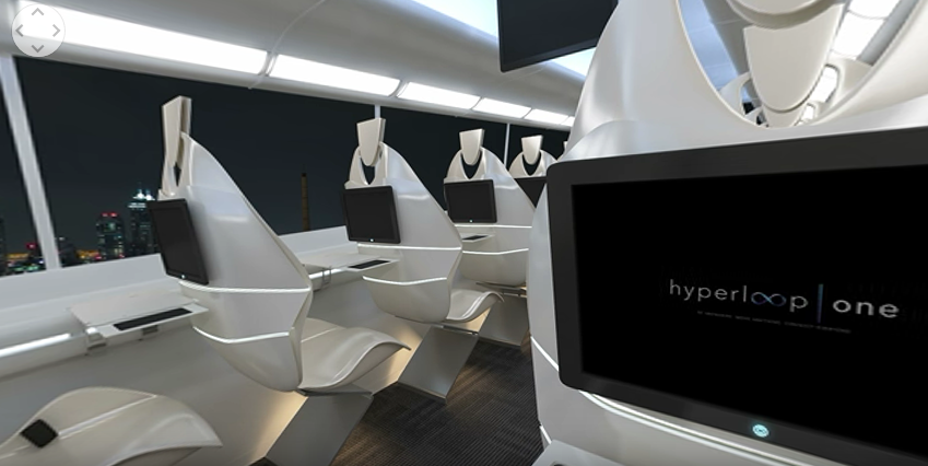 hyperloop cabin train seat Al Quoz 3D art design
