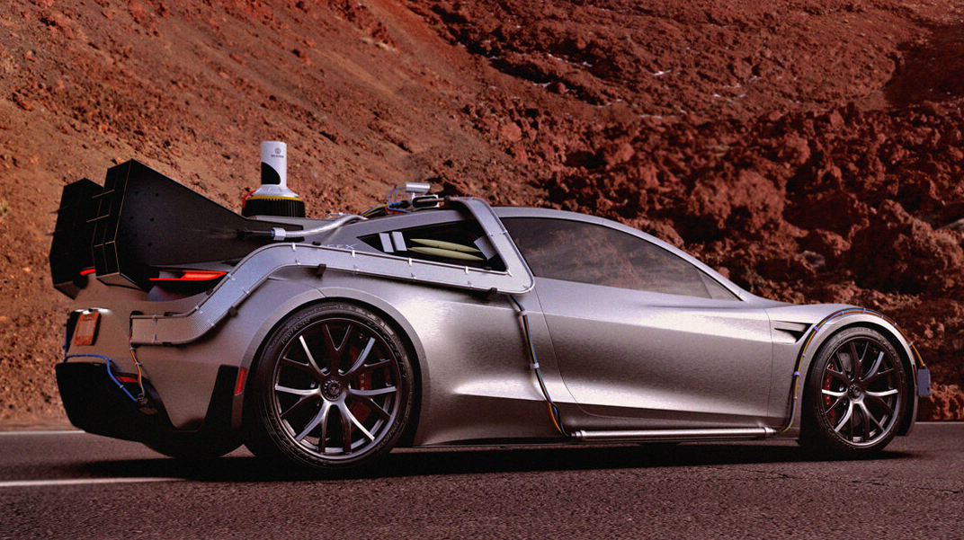 Tesla Roadster BTTF