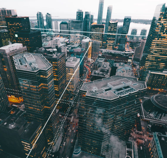 drone flight town