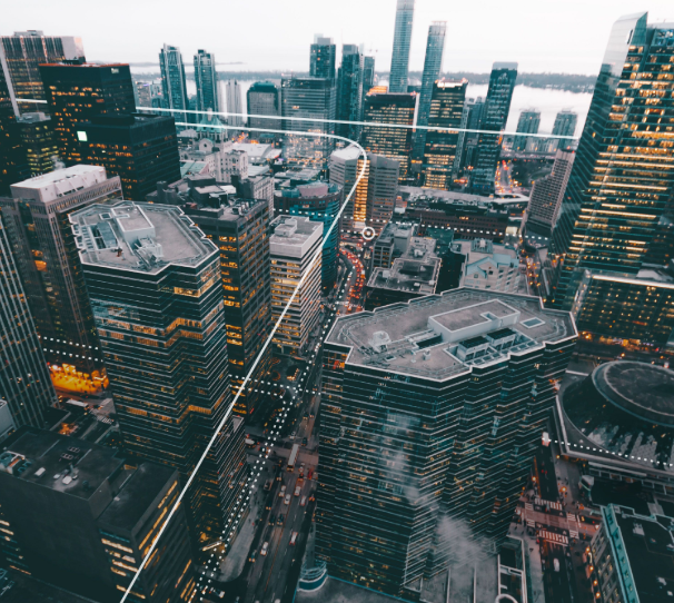 drone flight town