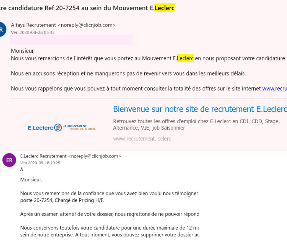Leclerc recrutement en ligne