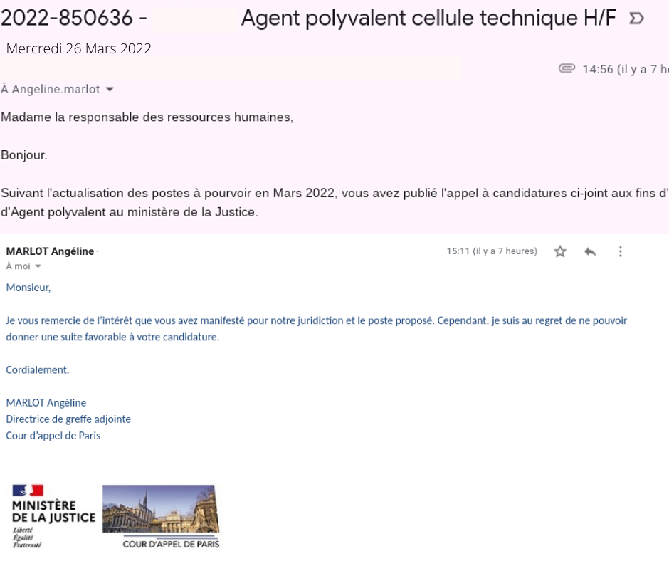 Job cour d'appel en ligne