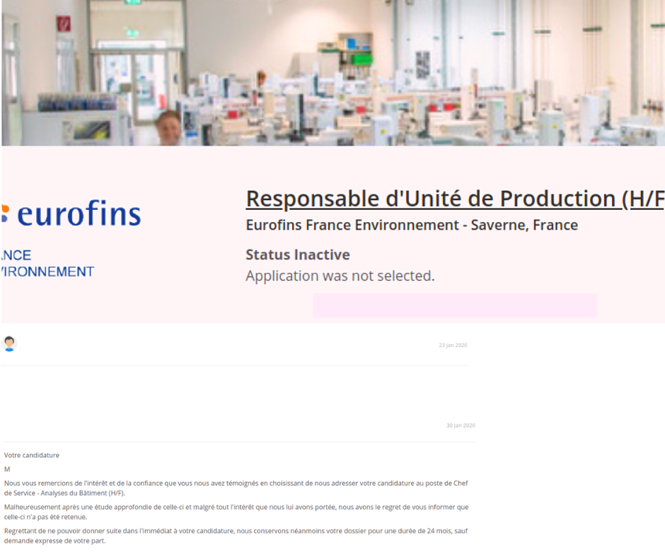 Eurofins job