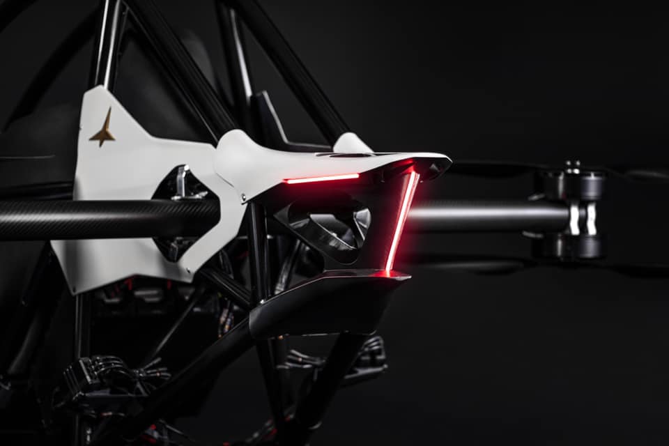 Stockholm single place drone rear light Europe aerospace